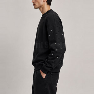 Sudadera de Invierno de Alta Calidad para Hombre, con Pedrería, de Forro Polar, Corte Regular, Manga Larga, Diseño Personalizado - Product Image 5