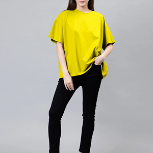 เสื้อยืดผู้หญิงทรงหลวมสบายๆ ทันสมัย ดีไซน์สวย ใส่ได้ทุกโอกาส ไซส์ใหญ่ เป็นมิตรกับสิ่งแวดล้อม ราคาคุ้มค่า รับออกแบบลายเสื้อยืดผู้หญิงตามสั่ง - Product Image 4