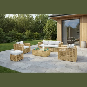 Artículo imprescindible mínimo, marco de aluminio gris oscuro, muebles de jardín al aire libre, juegos de sofás para Patio, jardín, Villa usada - Product Image 1