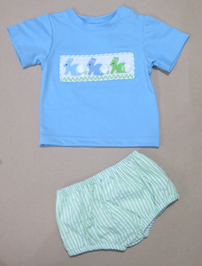 Combinaison rose à volants pour filles, manches à volants, design brodé, style printanier mignon, écologique, respirante, en coton doux - Product Image 2