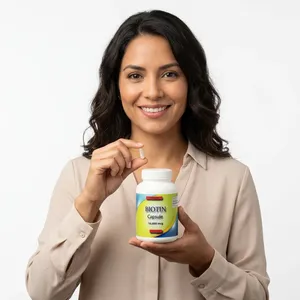 Capsules de biotine pour adultes certifiées ISO, dosage en poudre 10000 mcg, vitamines pour améliorer l'immunité, qualité alimentaire, non destiné aux enfants ni aux nouveau-nés - Product Image 2