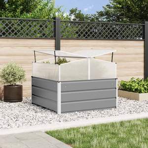 Macetas y Jardineras de Acero Galvanizado Gris Claro de 39.37 X 39.37 X 30.31 Pulgadas - Product Image 1