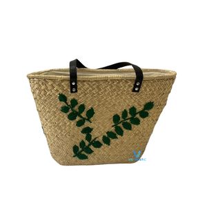 Nouveau design Sac à main en fibres naturelles Sac fourre-tout tissé en coton et jonc de mer Sac à bandoulière bohème décontracté fait main pour la plage - Product Image 5