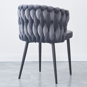 <span class=keywords><strong>Chaise</strong></span> de salle à manger en velours vert tressé, très vendue, <span class=keywords><strong>chaise</strong></span> de restaurant luxueuse rembourrée avec pieds en métal noir pour salle à manger - Product Image 5