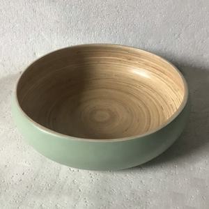 Best Selling Hot Item Handmade with Black Color Spun <b>Bamboo</b> Salad <b>Bowl</b> Wholesale Made in Vietnam - Product Image 2
