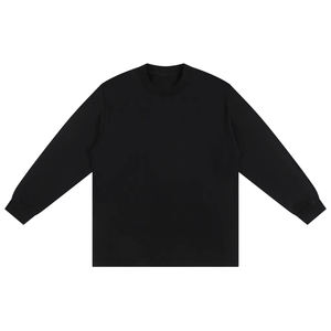 Camiseta de Manga Larga al por Mayor con Logotipo Personalizado Bordado y Serigrafiado, Informal, 95% Algodón, 5% Elastano, 300 g/m², para Ropa de Mujer - Product Image 1