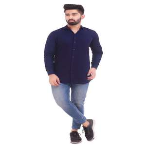 Camisas Casuales Formales de Lino y Algodón para Hombre, Primavera Otoño, Color Sólido, Manga Larga, Cuello con Botones, Anti-Pilling, Logotipo Personalizado en la Parte Delantera - Product Image 5