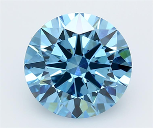 Magnífico Diamante de Corte Brillante Redondo de 7 Quilates de Color Azul, Diamante Suelto de Color Fantasía Raro para Diseño de Joyería de Alta Gama Personalizada - Product Image 1