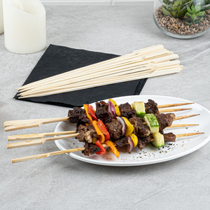 Vente en gros de brochettes jetables en bambou de couleur naturelle brochettes en bambou personnalisées pour barbecue - Product Image 4