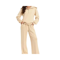 Tenues décontractées deux pièces sweat-shirt à demi-fermeture éclair ensembles de salon pour femmes survêtements de créateur pour femmes survêtement
