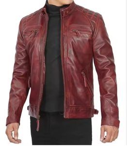 เสื้อแจ็คเก็ตหนังคอตั้งสำหรับผู้ชาย - ระบายอากาศได้ดี แห้งเร็ว เสื้อผ้าสตรีทแวร์ฤดูหนาวที่ยั่งยืน - Product Image 3