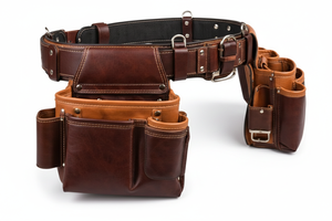 Ceinture à outils pour ouvrier du bâtiment, style logo personnalisé, noire, confortable, multifonction, en cuir, à vendre - Product Image 3