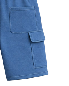 Pantalones Cortos Cargo Azul Cielo para Hombre, Cintura Elástica con Cordón, Estilo Casual Urbano, Múltiples Bolsillos, Pantalones Cortos de Verano, Logotipo Personalizado, Fabricante OEM - Product Image 6