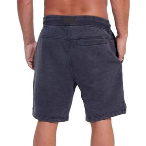 Shorts de sport décontractés pour hommes en toile 100 % coton avec logo personnalisé, respirants, coupe-vent, à taille élastique, pour le fitness et les activités sportives - Product Image 3