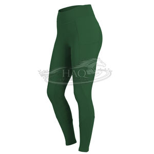 Leggings de equitación de cintura alta con silicona en todo el asiento, elásticos en cuatro direcciones, que absorben la humedad, transpirables, de compresión, con bolsillo para teléfono. - Product Image 1
