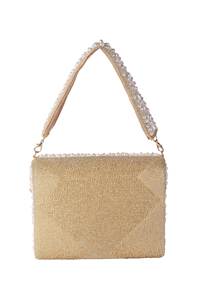 Luxury Pearl Beaded Casual Bridal <b>Clutch</b> Floral Pattern Waterproof Lightweight Design-Fashion Evening <b>Wedding</b> Handbag 1L - Product Image 2