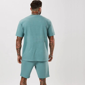 2026 Premium Quality Multicolor Casual Men's Autumn 100% Cotton Two Piece Short Jogging Tracksuit Set on Wholesale Quality - Product Image 2