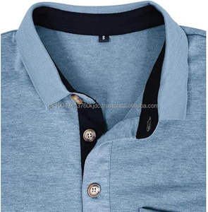 Men <b>Polo</b> <b>Shirt</b> Short Sleeve Casual Classic Cotton Summer Collar <b>Shirts</b> Button Solid Color Basic <b>Polo</b> T <b>Shirt</b> <b>with</b> <b>Pocket</b> - Product Image 2