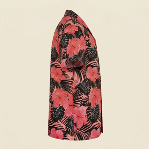 Custom Beach Hawaiian <b>Shirt</b> Men Tropical Floral Print Short Sleeve <b>Button</b> Up Casual Summer <b>Shirt</b> OEM ODM Wholesale - Product Image 4