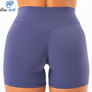 Custom Women Yoga Shorts High Waist Tummy Control Gym Workout Running Shorts Stretch Fitness Activewear OEM Custom Logo Print - Product Image 6