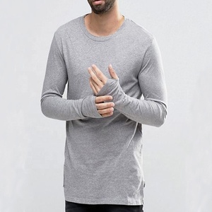 Felpe girocollo a <span class=keywords><strong>maniche</strong></span> lunghe in tessuto misto Jersey di cotone personalizzato produttore di abbigliamento <span class=keywords><strong>uomo</strong></span> taglie forti all'ingrosso - Product Image 2