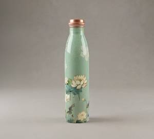 FAIZA CRAFT FC-5690 Pure <b>Copper</b> Reusable Water <b>Bottle</b> Daily <b>Drinking</b> Ayurvedic Health Benefits Leak Proof Design Handmade - Product Image 1