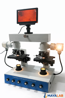 Forensic Comparison Binocular Microscope 4K/2K Camera LED Display Screen Dual View Optical System 100X-400X Magnification