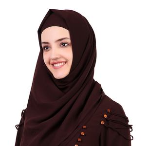 Robe longue modeste pour femme avec col montant, manches longues, couleur unie, en polyester, pour soirée formelle - Product Image 5