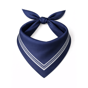 Pañuelo triangular tipo bandana, pañuelo para la cabeza y el cuello, de algodón y seda, estampado, de color liso, ligero, informal, unisex, accesorio de moda para verano - Product Image 3