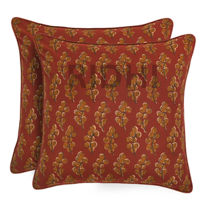 Ridhi nueva venta al por mayor caoba Floral algodón Throw Pillow Covers hogar decorativo sofá almohadas para sala de estar - Product Image 2