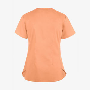Uniformes Médicos Personalizados de Diseño Elegante, Blusa Médica Ajustada de Manga Corta, Conjuntos de Uniformes Médicos para Hombres y Mujeres, Cuello Alto, Alta Calidad, para Hospital - Product Image 3