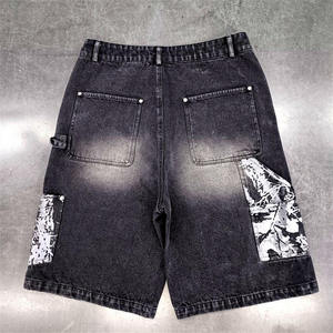 Shorts cargo pour homme, style streetwear, motif uni, séchage rapide et anti-plis, en jean - Product Image 3