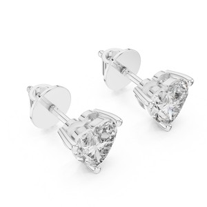 Boucles d'oreilles en diamant de laboratoire en forme de cœur, 1-3 carats, certifiées IGI, cadeau de fiançailles, or massif 18K/14K/10K et argent 925, pour femmes - Product Image 2