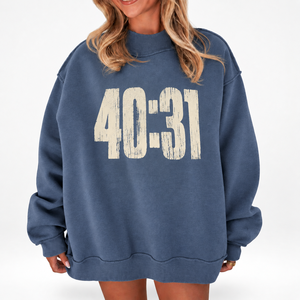 Women Oversized Black Sweatshirt <b>Mock</b> Neck Long Sleeve 40:31 Number Print Cotton Knitted Autumn Wear Oversized Graphic Pullover - Product Image 2