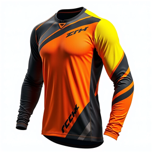 Maillot de cyclisme pour vélo, motocross, manches longues, respirant, coupe-vent, séchage rapide, spandex/coton, automne, extérieur, chemise de motocross - Product Image 4