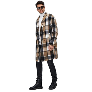<b>Men</b> Business <b>Overcoat</b> <b>Long</b> Formal Winter <b>Wool</b> Real Fox Fur Quick-Dry Breathable OEM Factory Custom Logo Design Fashion Outerwear - Product Image 1