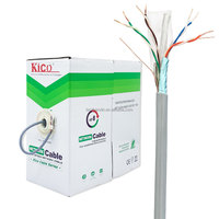 Câble réseau Ethernet Cat6 FTP haute vitesse KICO 23AWG CCA, câble LAN, prix d'usine de marque OEM, câbles de communication