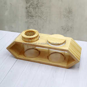 Wood Acrylic Inlay Bakhoor <b>Burner</b> Wooden <b>Incense</b> <b>Burner</b> Arabic Mubkhar Set Ramadan Gift Bakhoor <b>Burner</b> - Product Image 4
