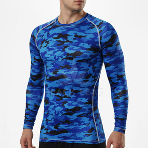 Vente en gros de rash guards personnalisés respirants avec logo imprimé, séchage rapide et tissu éco-responsable en spandex/polyester - Product Image 3