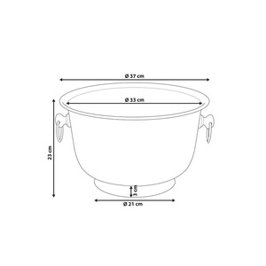 Elegant Hammered Aluminum Wine Ice Bucket With Wire Ring Handles Pedestal Base Luxury Party <b>Champagne</b> Beverage Tub For Wedding - Product Image 4