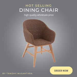 Chaise en osier de rotin de meubles commerciaux avec le support en bois de teck - Product Image 4