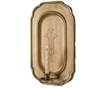 เชิงเทียนติดผนังโลหะโบราณสไตล์วินเทจ สำหรับตกแต่งบ้าน โรงแรม ร้านอาหาร - Product Image 1