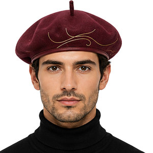 High Quality Wool <b>Beret</b> Hat Unisex Soft Felt Winter Fashion Headwear Elegant Comfortable Casual Lifestyle Accessory - Product Image 2