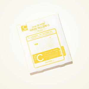 มาส์กหน้า- Deycell Dr. Vita Mask Pack C 25 กรัม 10 แผ่น ผลิตภัณฑ์ดูแลผิวหน้าจากเกาหลี ผลิตภัณฑ์ดูแลผิว ผลิตภัณฑ์ความงาม - Product Image 3
