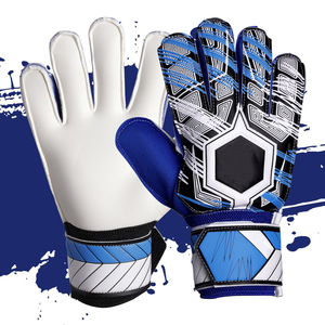 Football Goalkeeper Gloves Unisex Full Finger PU Leather Silicone Printing Non <b>Slip</b> Breathable Adjustable Wrist Strap Hook Loop - Product Image 6
