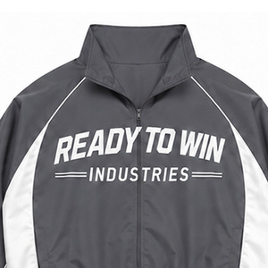 ชุดวอร์ม Ready To Win Industries สีเทาขาว แขนยาว ซิปหน้า ทรงสปอร์ต ระบายอากาศได้ดี ผลิตจากโพลีเอสเตอร์ สำหรับผู้ใหญ่ ใส่ได้ทั้งชายและหญิง เหมาะสำหรับฤดูใบไม้ร่วง - Product Image 4