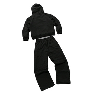 Conjuntos de sudaderas con cremallera para hombre, estilo casual urbano, con detalles personalizados de remaches y pedrería, proveedor mayorista de ropa de algodón polar de primera calidad - Product Image 5