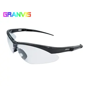 Стильные спортивные очки с защитой от царапин в полуоправе и гибкой нейлоновой оправой, доступны для промышленного использования