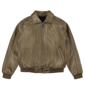 Custom Leather <b>Jackets</b> Embroidery Pocket Decoration Heavyweight Casual Hip Hop Style Motorcycle Style <b>Jacket</b> for Men - Product Image 5