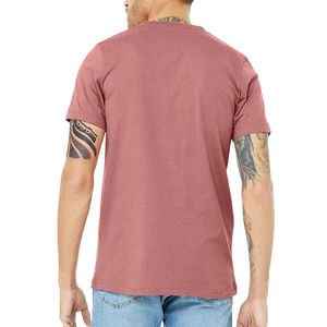 Camiseta de Verano para Hombre, 100% Algodón, Cuello en V, Venta al por Mayor, Ajuste Holgado, Tejido Jersey Transpirable, Estampado, Manga Corta, Lisa, Tejido de Punto en la Parte Delantera - Product Image 6